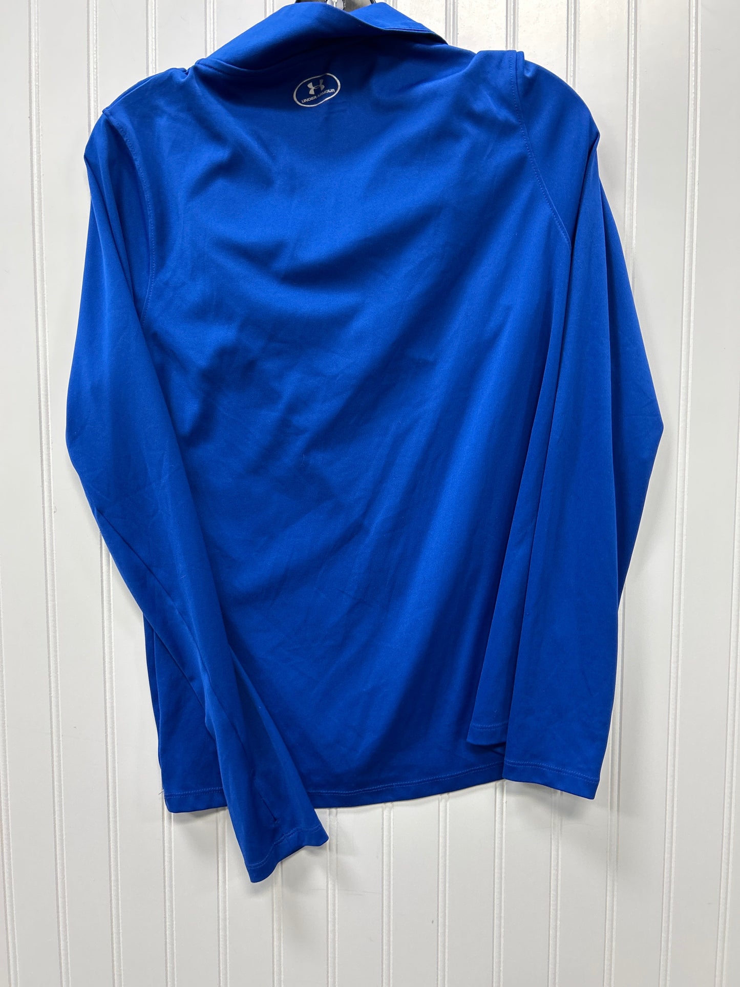 Athletic Top Ls Collar By Under Armour In Blue, Size:M