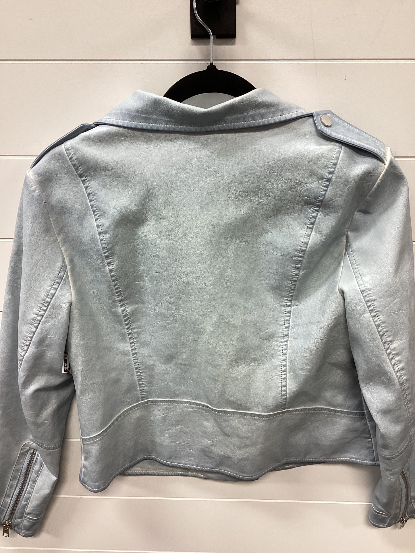 Jacket Moto By Chicos In Blue, Size:S
