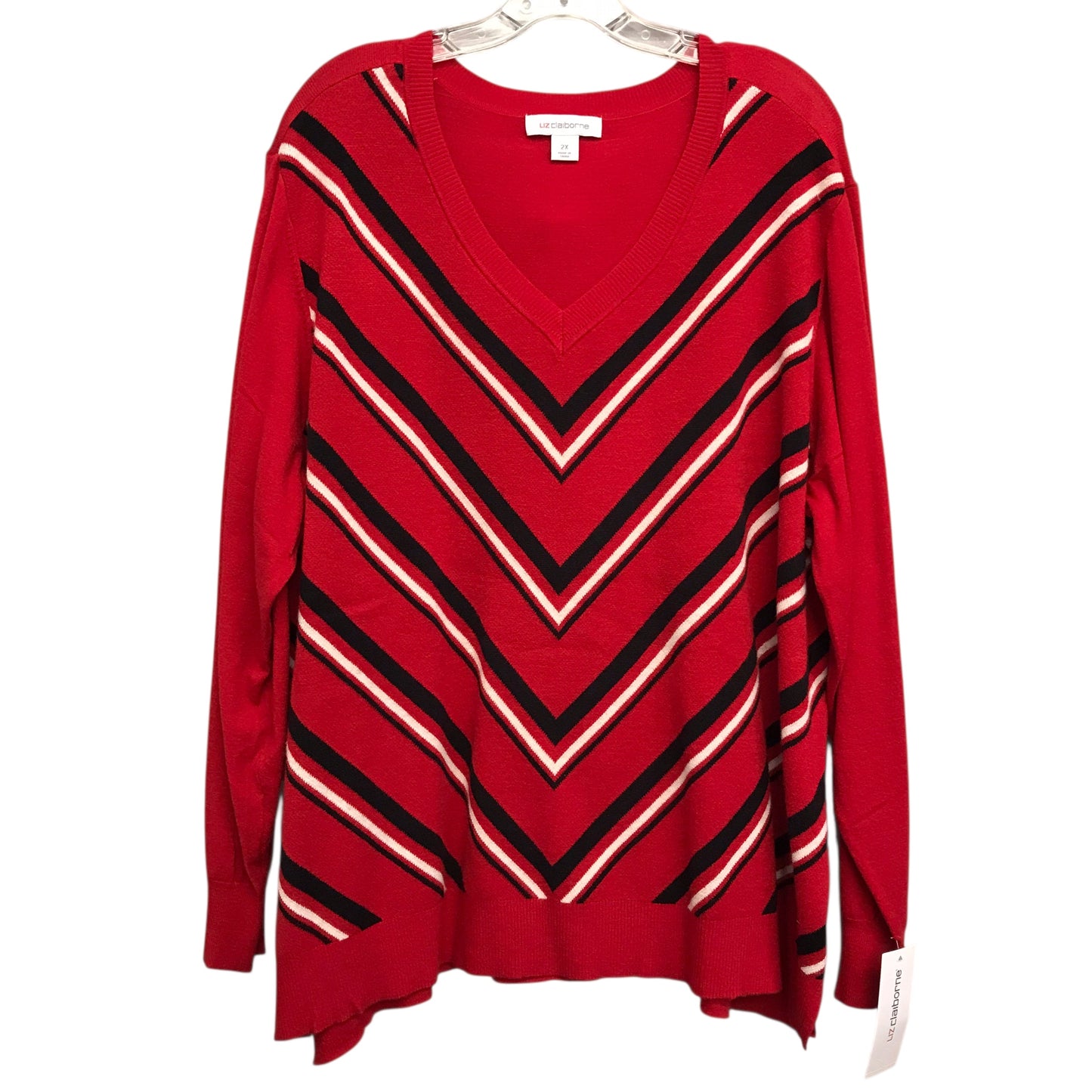 Sweater By Liz Claiborne In Red, Size:2X