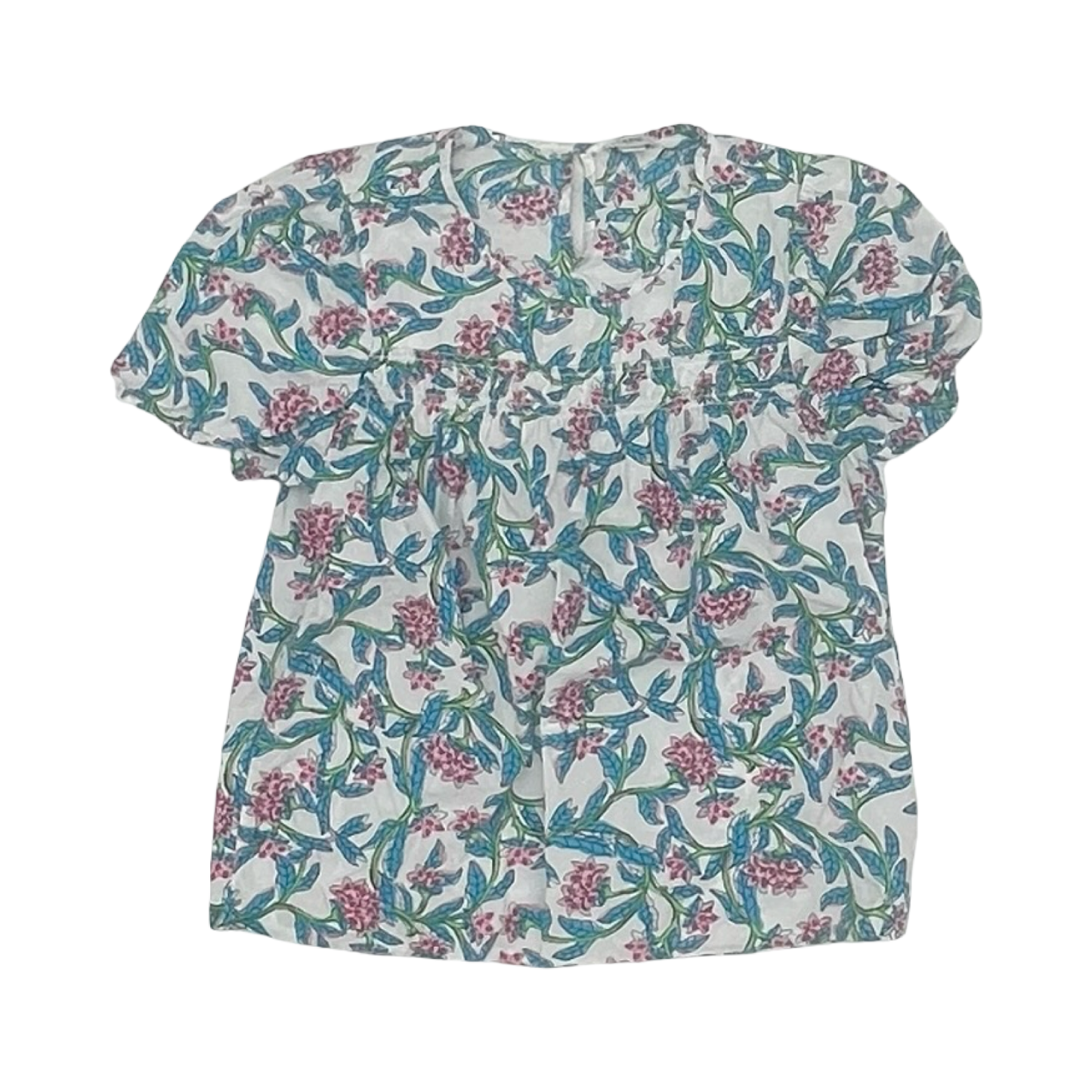 Blouse Ss By J. Crew In Blue & White, Size:Xs