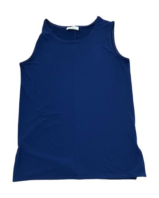 Top Sleeveless By Zenana In Blue, Size:M
