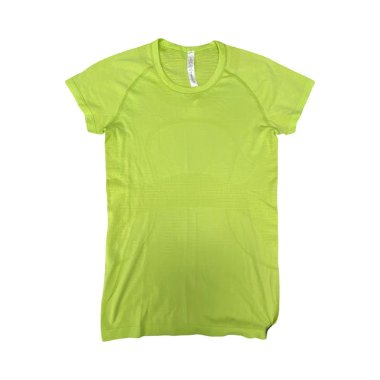 Athletic Top Ss By Lululemon In Green, Size:8