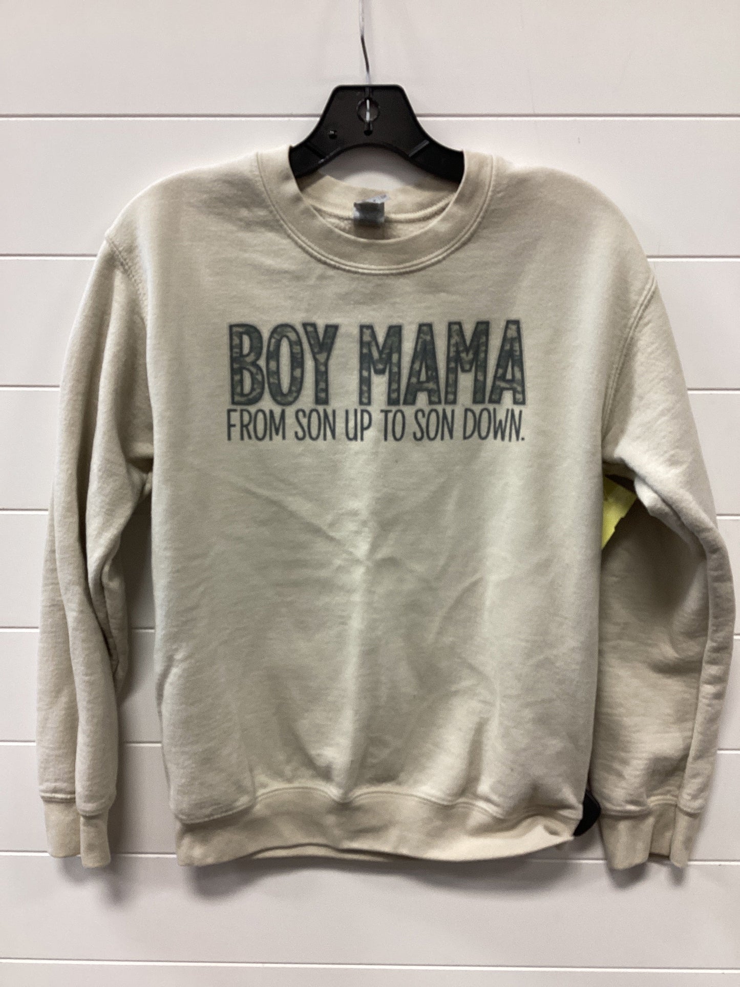 Top Ls By Gildan In Tan, Size:S