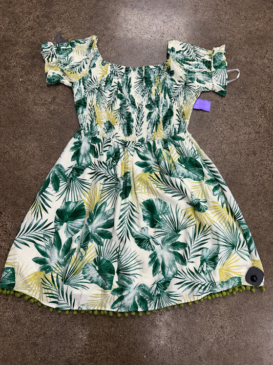 Dress Casual Short By Blue Rain In Tropical Print, Size:M