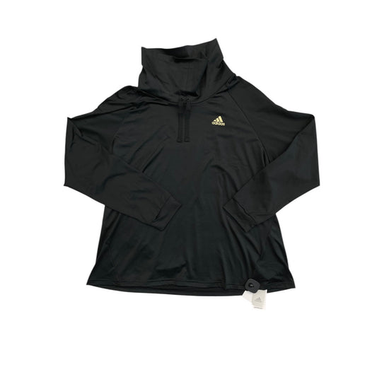 Athletic Top Ls Collar By Adidas In Black, Size:3X