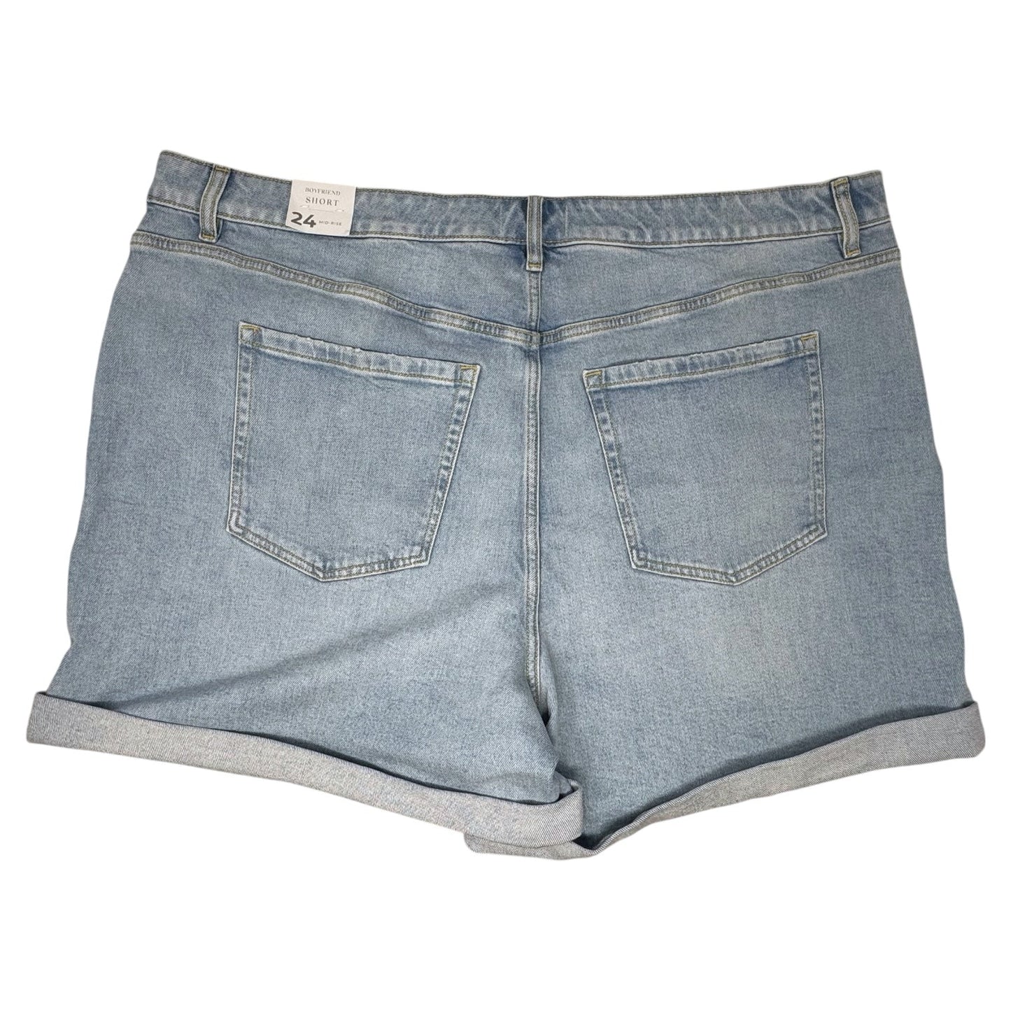 Midrise Boyfriend Shorts By Lane Bryant In Blue Denim, Size: 24