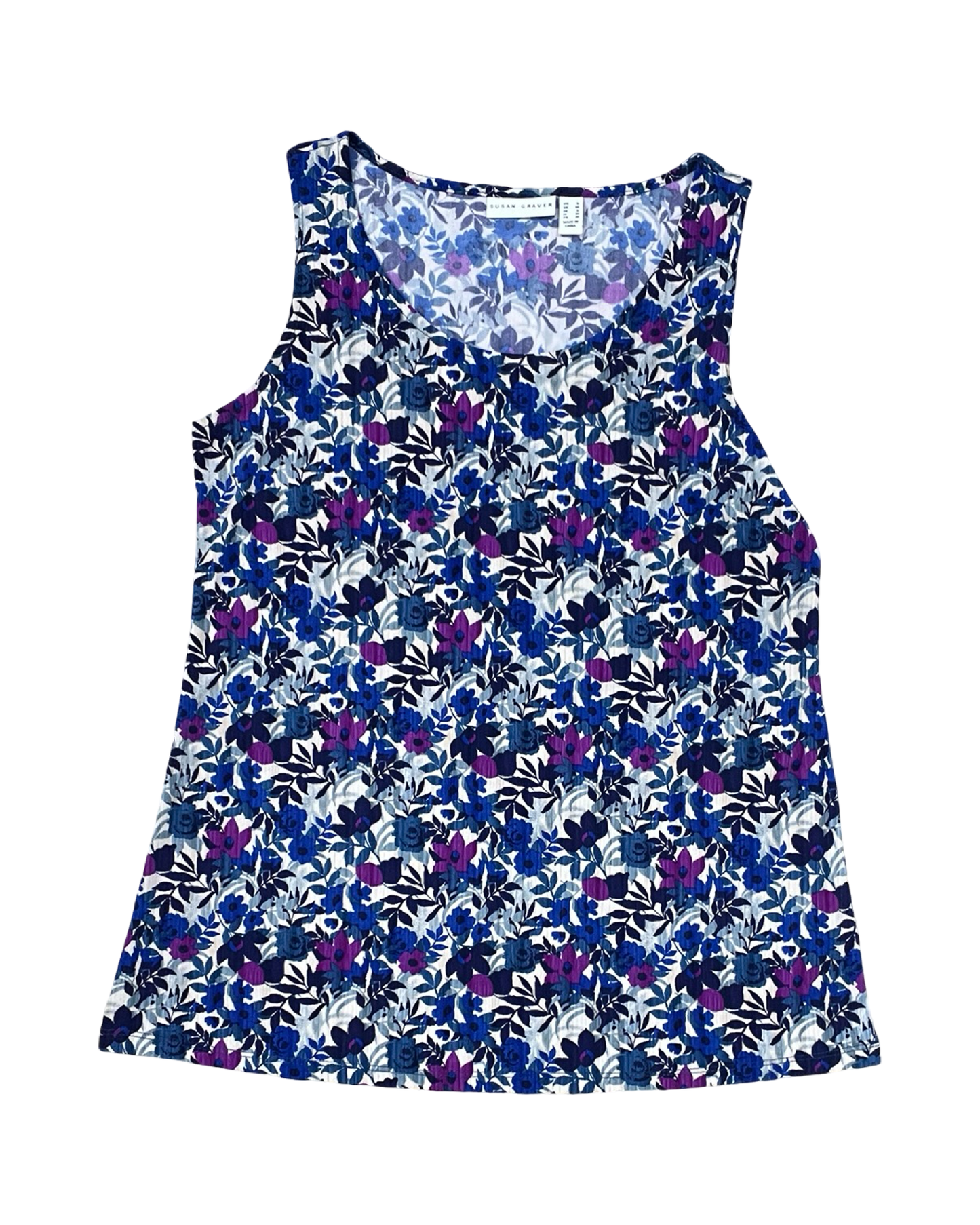 Top Sleeveless By Susan Graver In Blue & Purple, Size:S