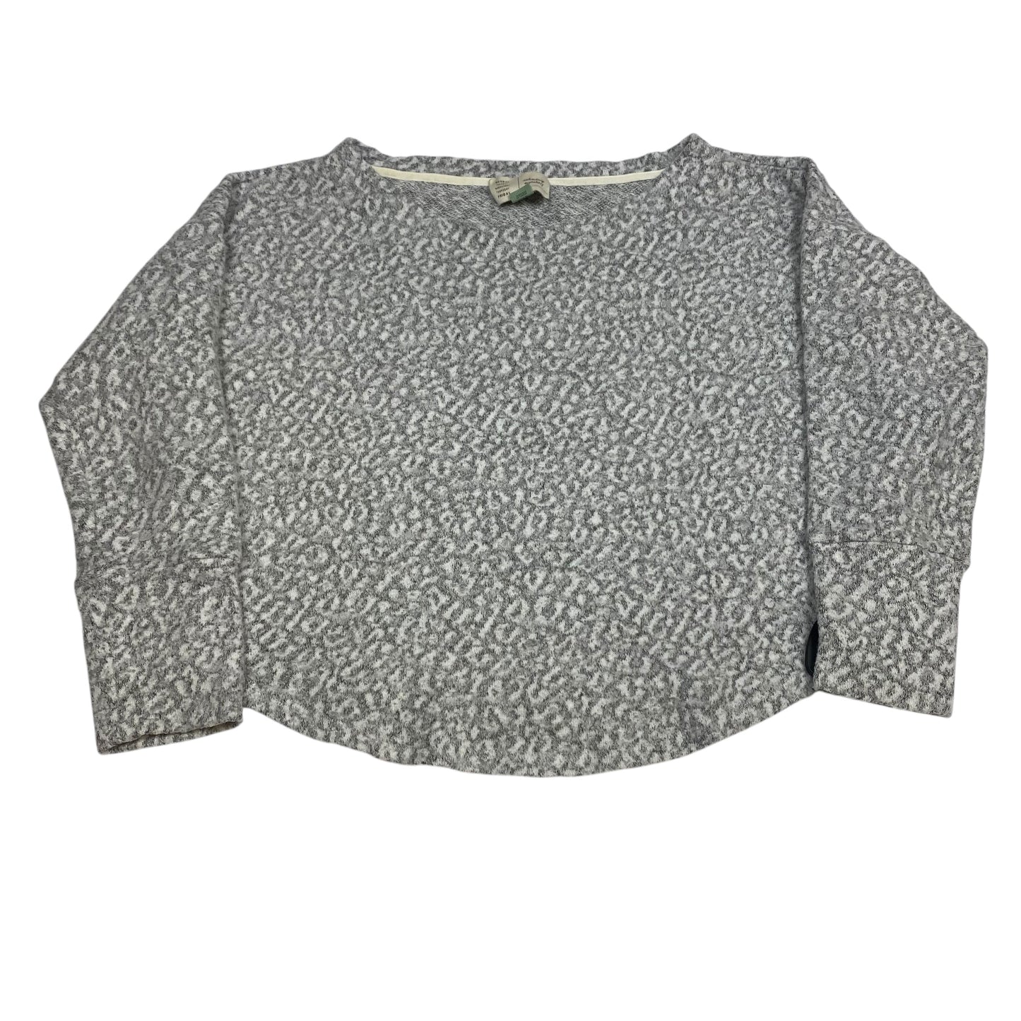 Sweater By Anthropologie In Grey & White, Size:M