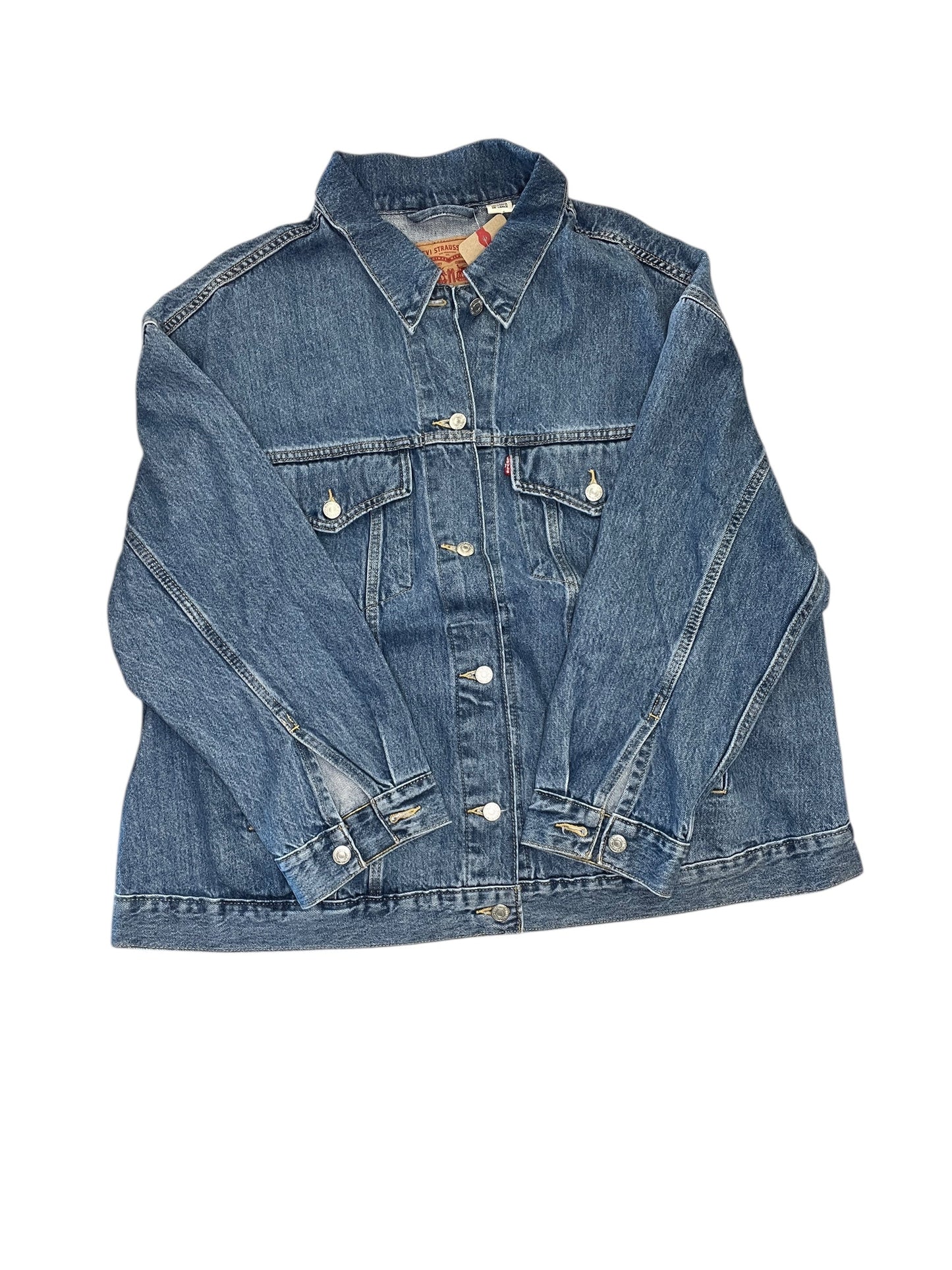 Jacket Denim By Levis In Blue Denim, Size:1X