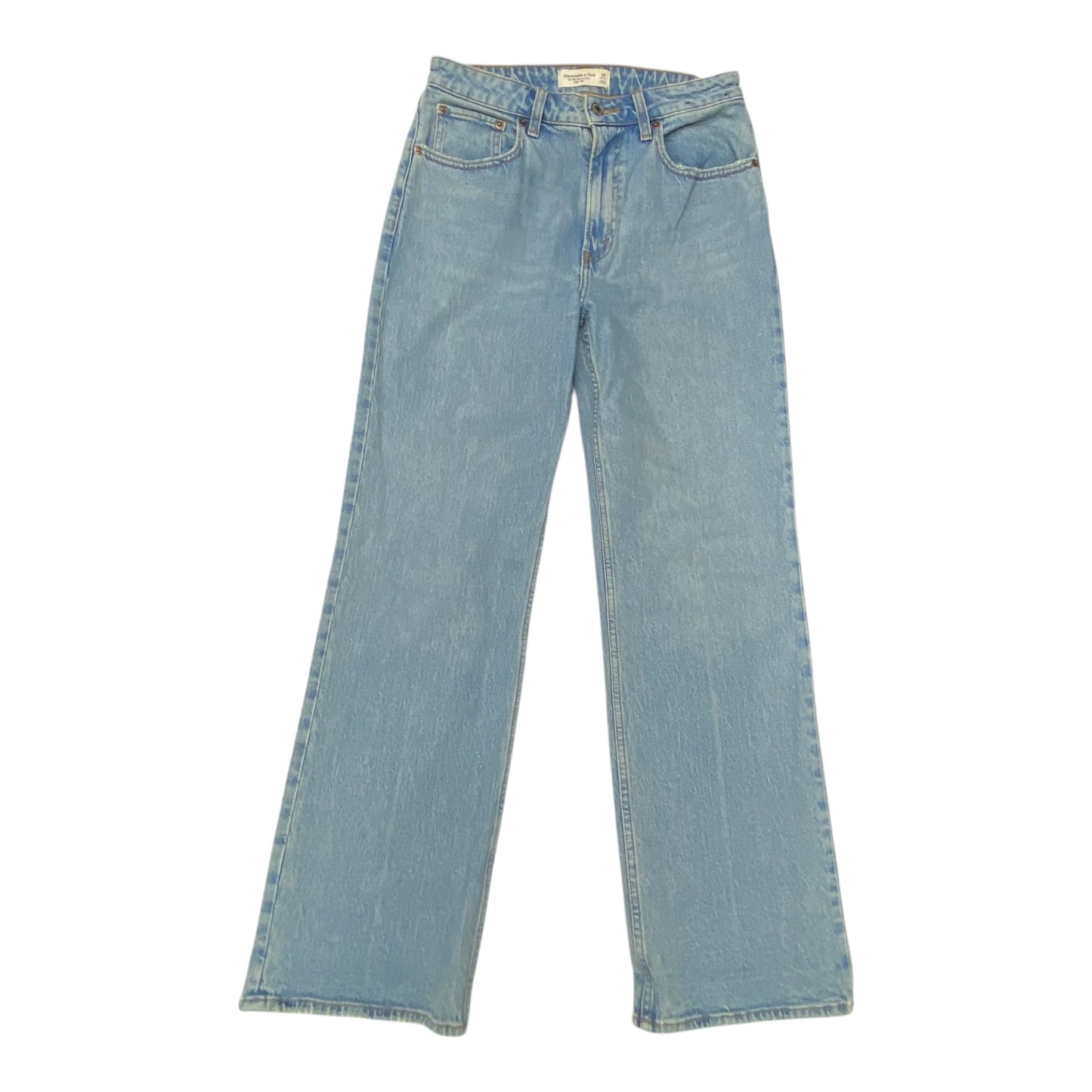 Jeans Straight By Abercrombie And Fitch In Blue Denim, Size:6