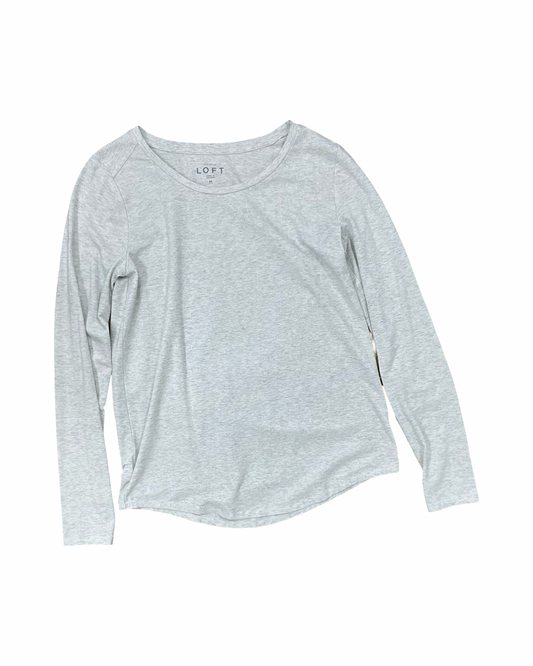 Top Ls By Loft In Silver, Size:M