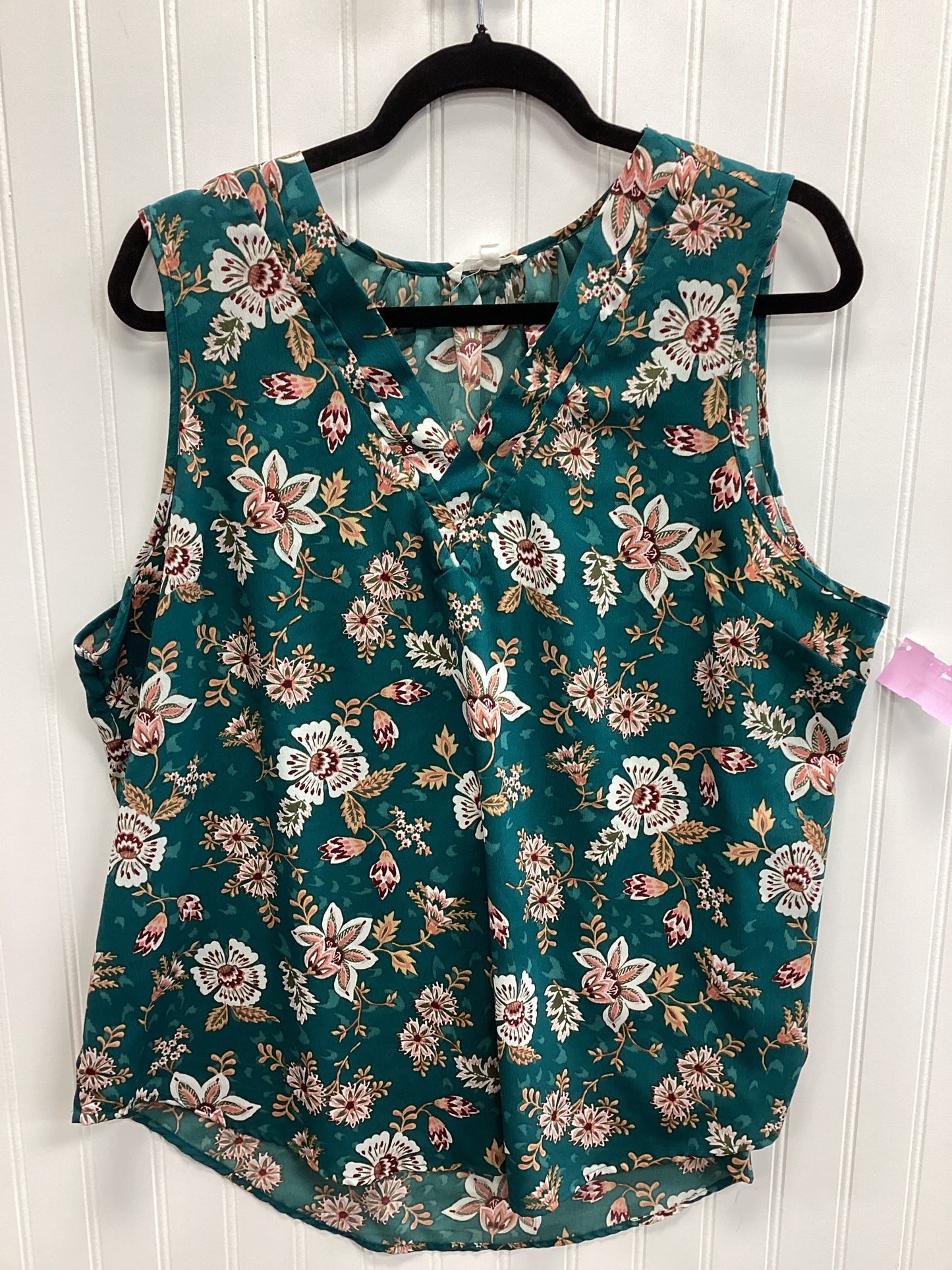 Top Sleeveless By Maurices In Teal, Size:1X
