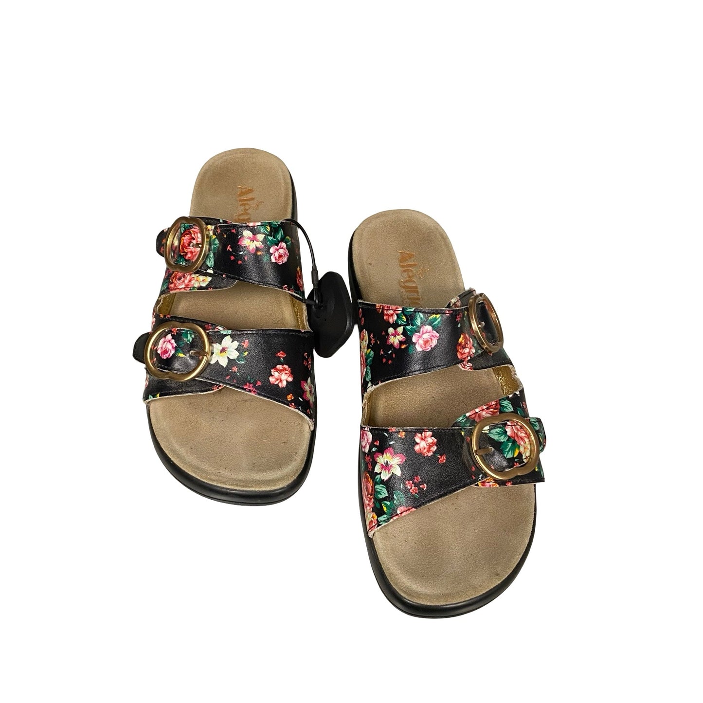Sandals Flats By Alegria In Floral Print, Size:9