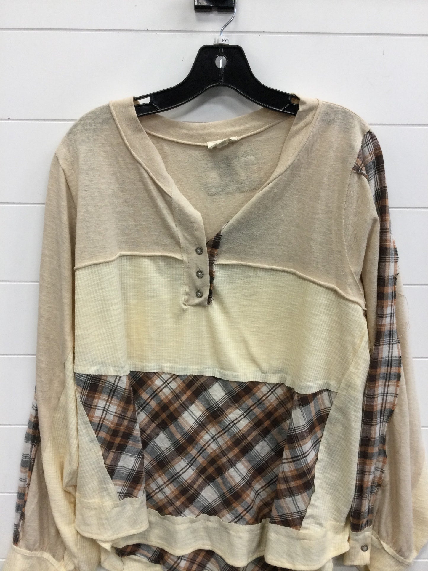 Top Ls By Pol In Cream, Size:L