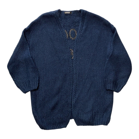Sweater Cardigan By Cmc In Navy, Size:M