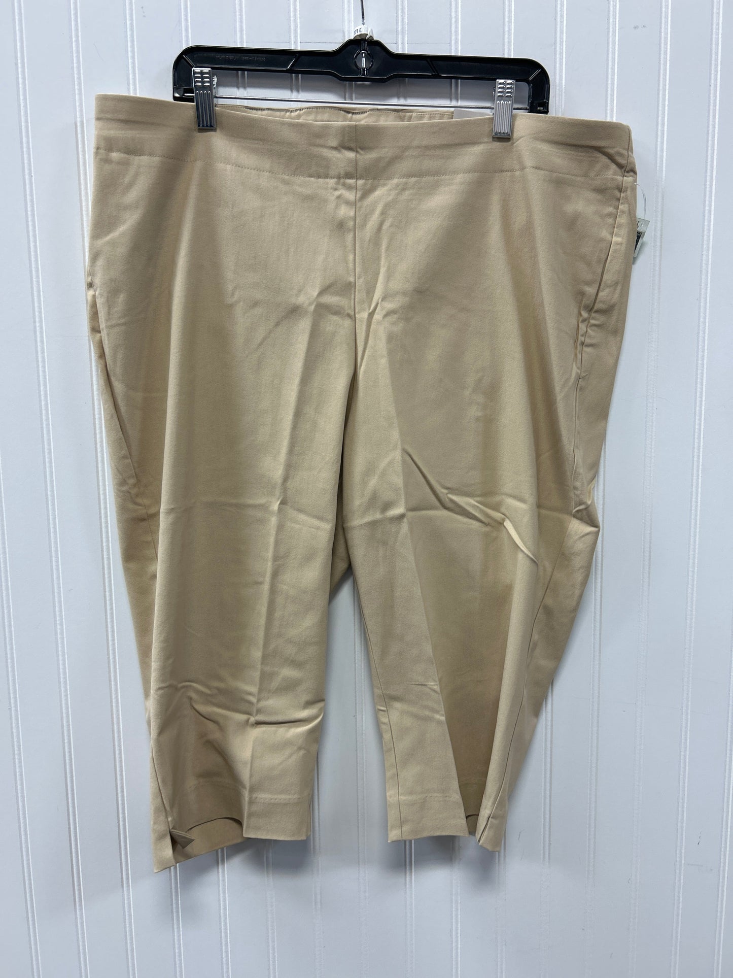 Capris By Chicos In Tan, Size:18