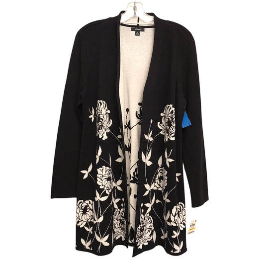 Sweater Cardigan By Alfani In Black & White, Size:M