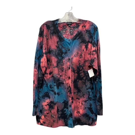 Sweater Cardigan By Torrid In Blue & Pink, Size:2X