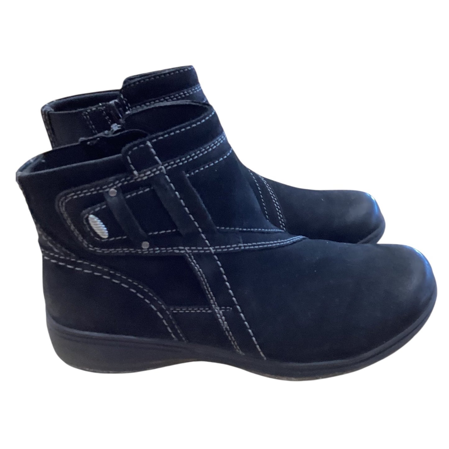 Boots Ankle Flats By Clarks In Black, Size:7.5