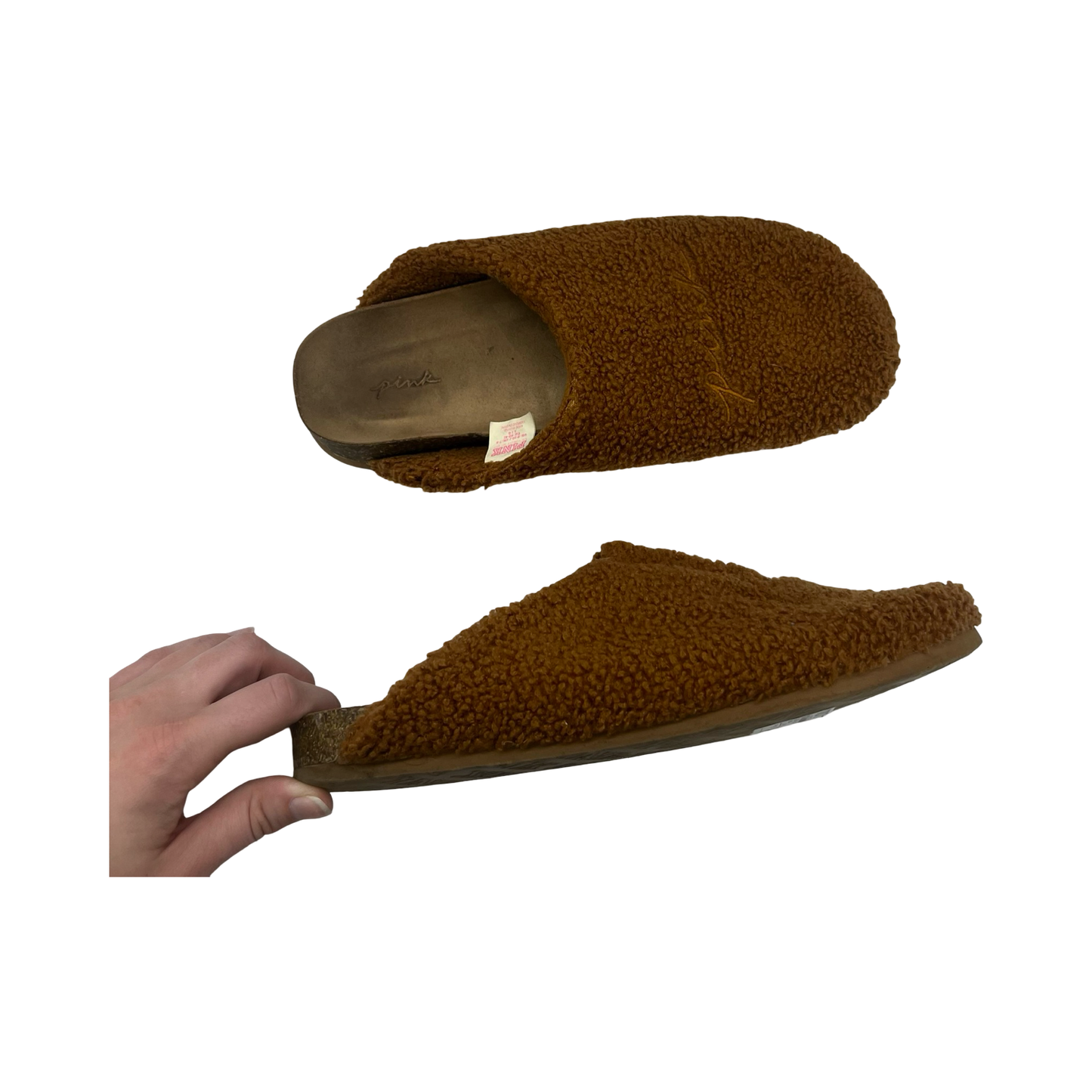 Shoes Flats By Pink In Brown, Size:9