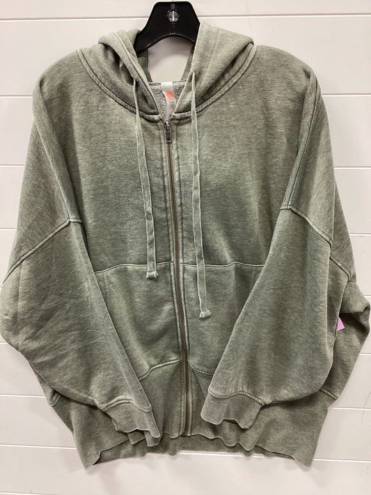 Athletic Jacket By Mono B In Green, Size:3X