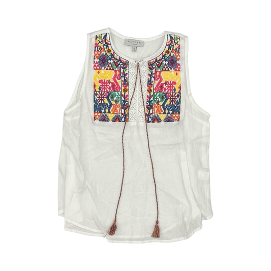 Blouse Sleeveless By Hayden La In White, Size:M