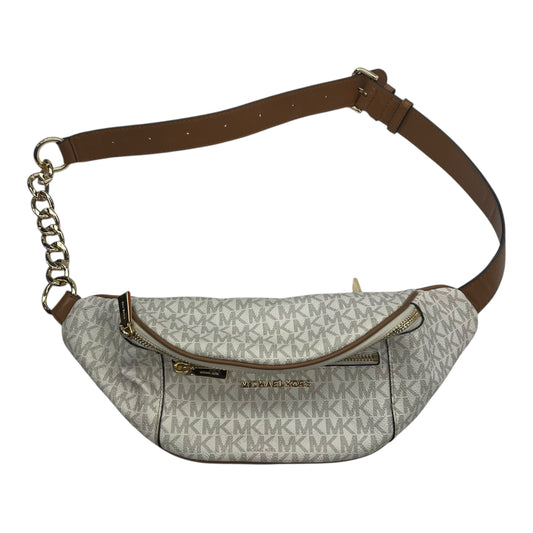 Belt Bag Designer By Michael Kors In Cream & Tan, Size:Medium