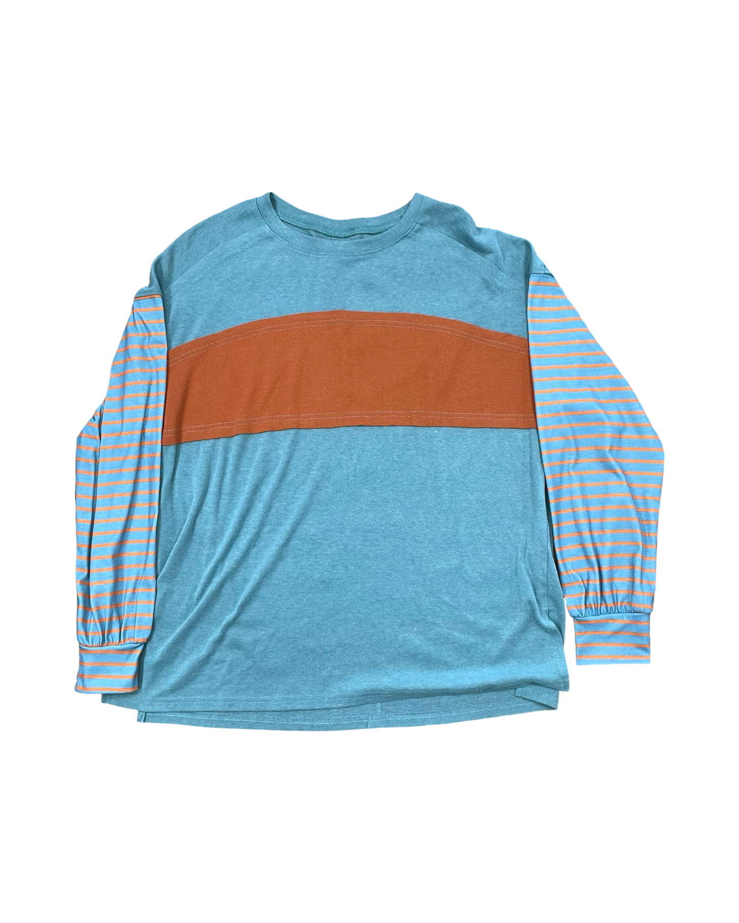Sweatshirt Hoodie By Clothes Mentor In Green & Orange, Size:S