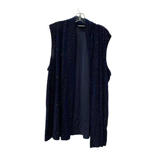 Vest Other By Susan Graver In Blue, Size:2X