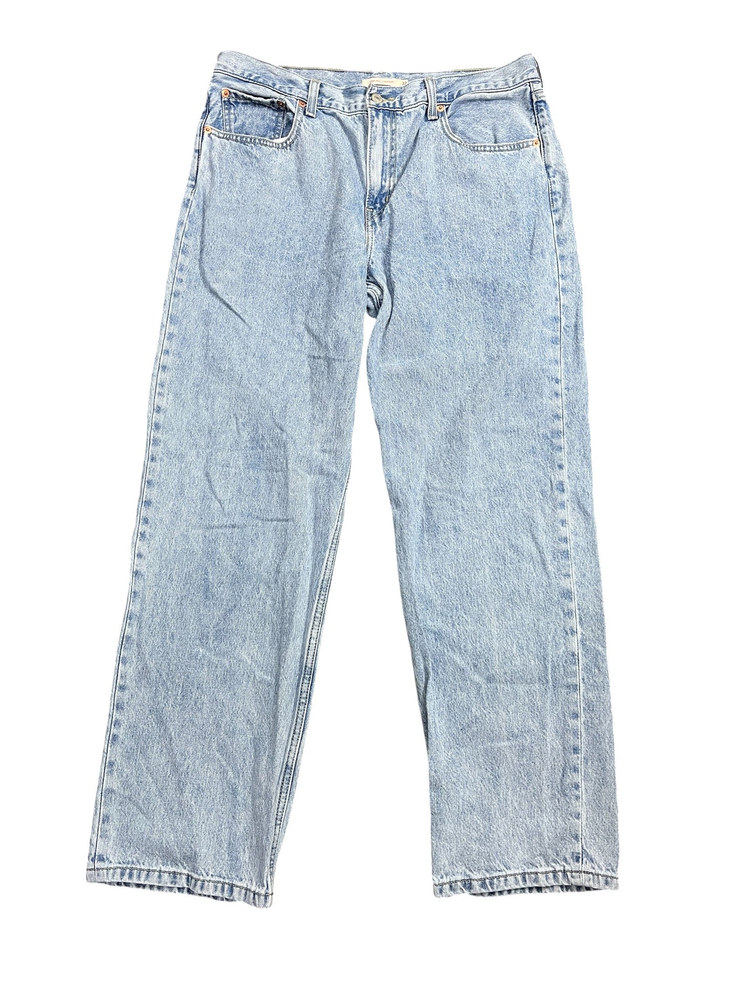Jeans Straight By Levis In Blue Denim, Size:14