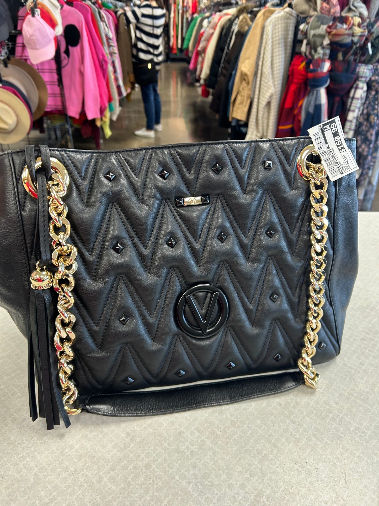 Handbag Designer By Valentino-Mario In Black, Size:Medium