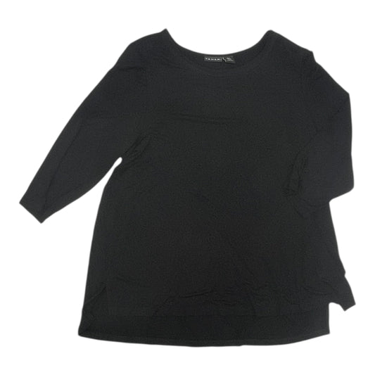 Top 3/4 Sleeve By Tahari In Black, Size:1X