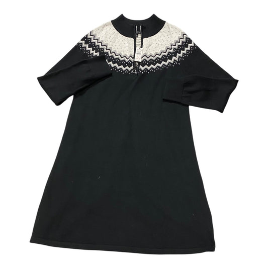 Dress Sweater By Talbots In Black & White, Size:Mp