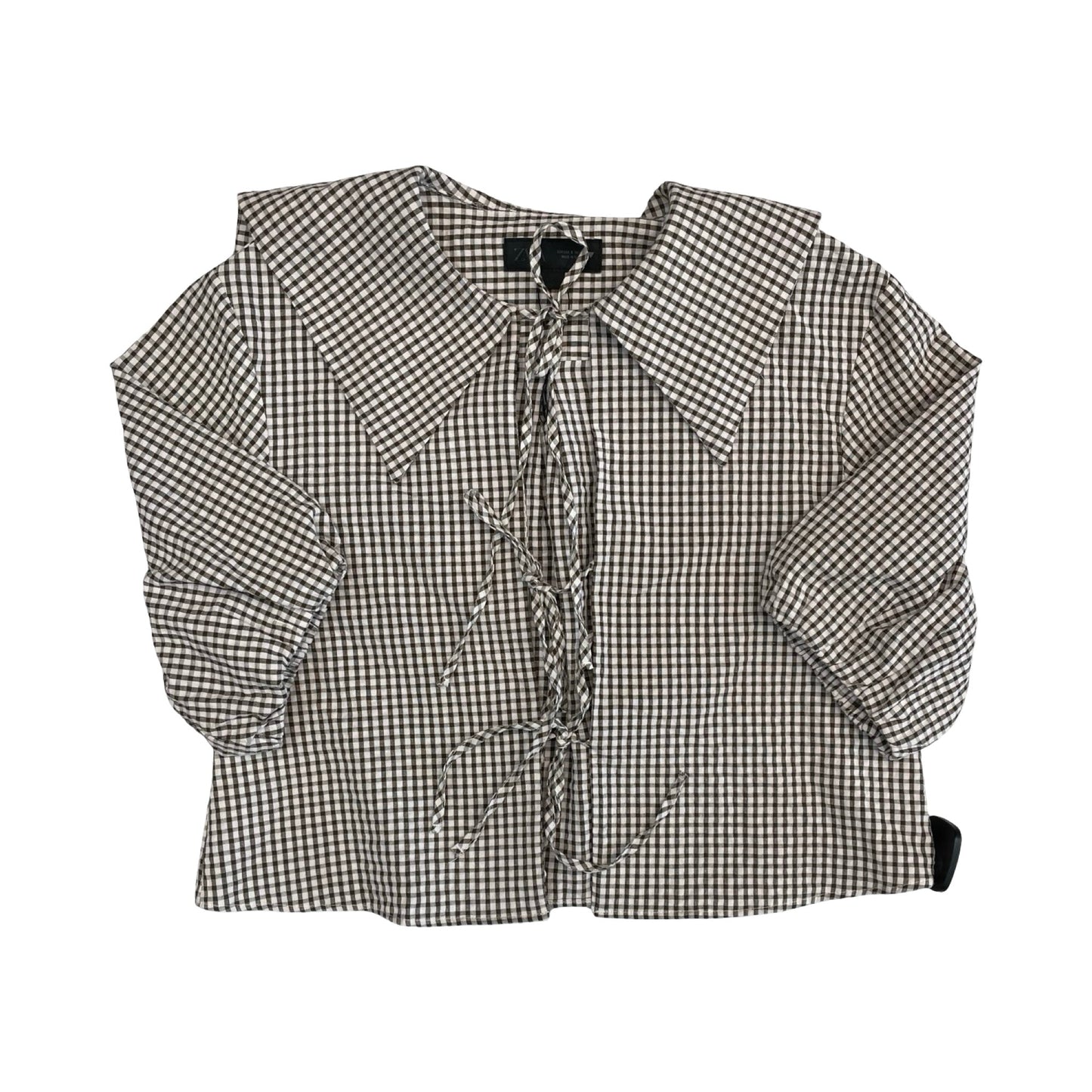 Top Ss By Zara In Checkered Pattern, Size:S