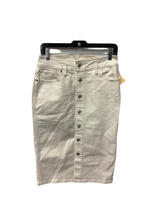 Skirt Midi By Madewell In Cream Denim, Size:6