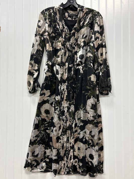 Dress Casual Maxi By Banana Republic In Black & Cream, Size:Xsp
