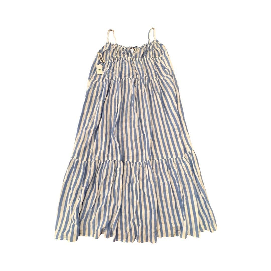 Dress Casual Maxi By Old Navy In Blue & White, Size:1X