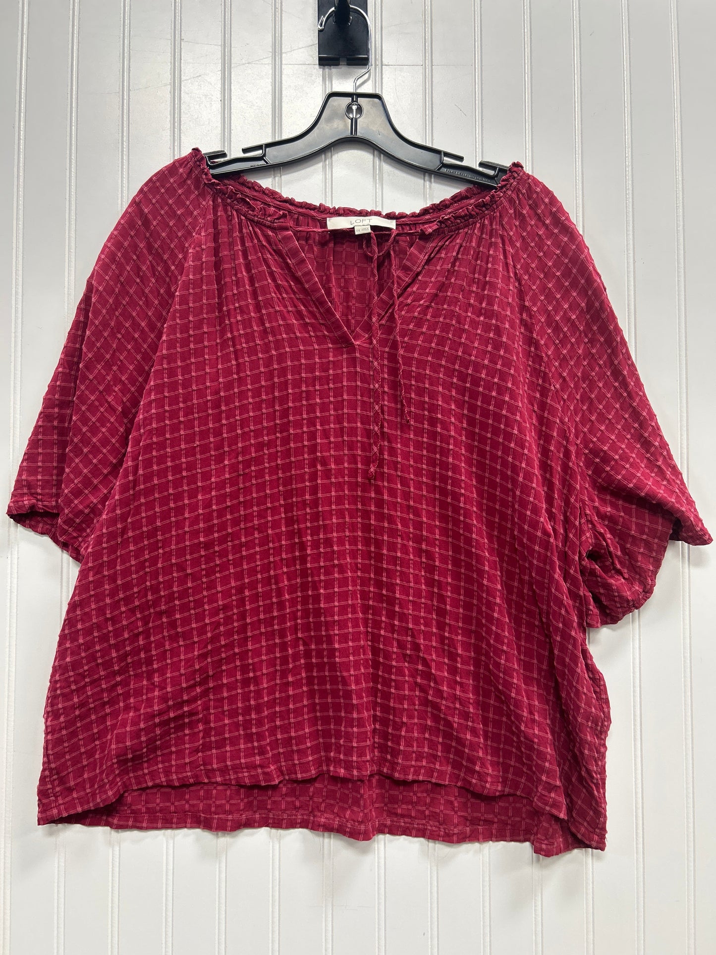 Top Ss By Loft In Red, Size:Xxl