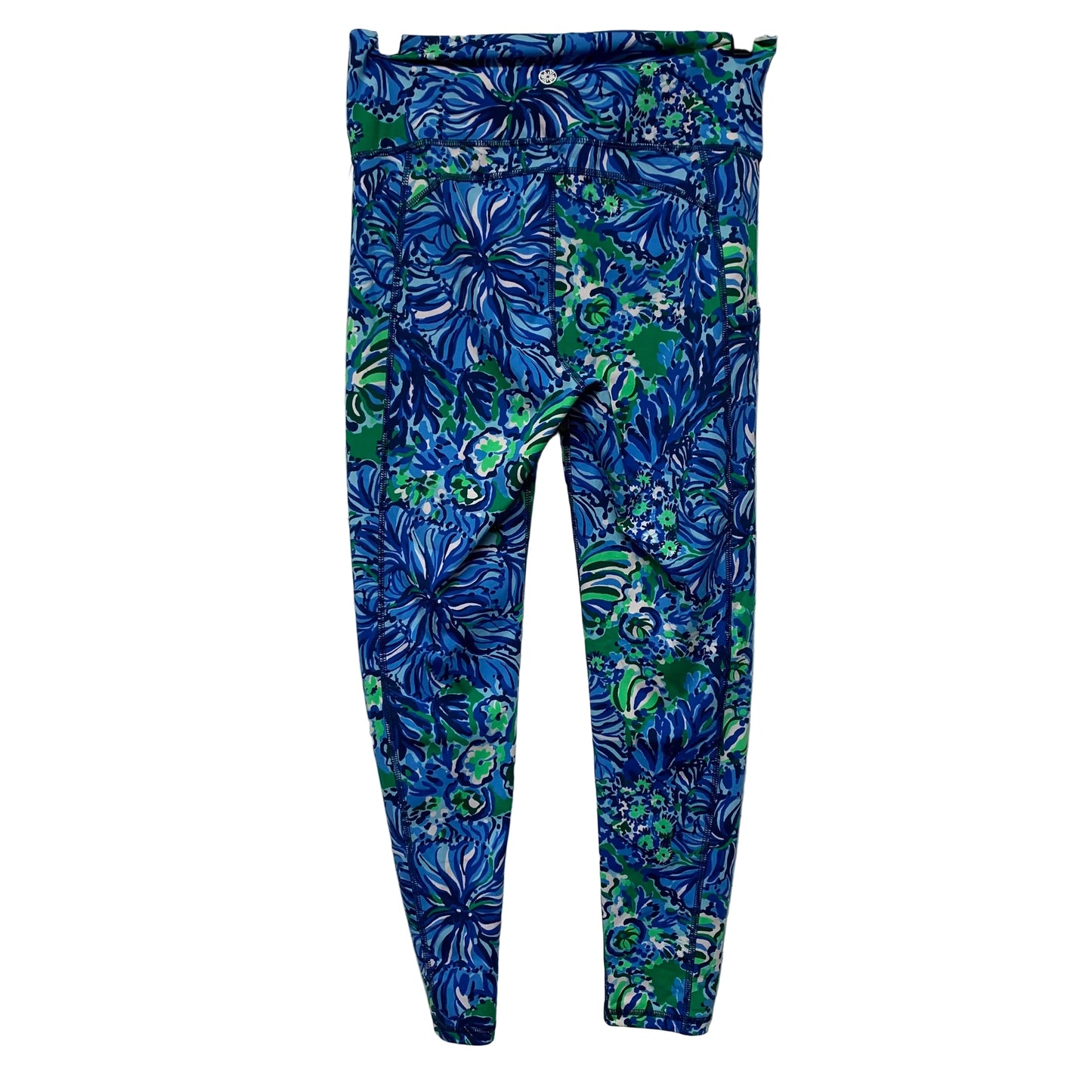 Athletic Leggings Designer By Lilly Pulitzer In Blue & Green, Size: M