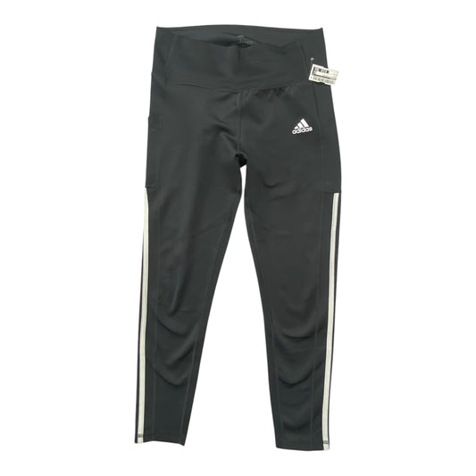 Athletic Leggings By Adidas In Grey, Size:L