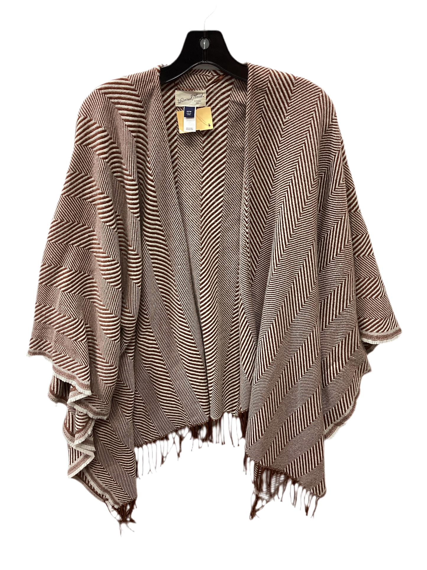 Shawl By Universal Thread In Brown & Cream, Size:Osfm