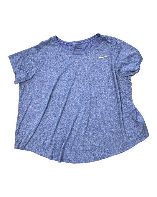 Athletic Top Ss By Nike In Blue, Size:3X