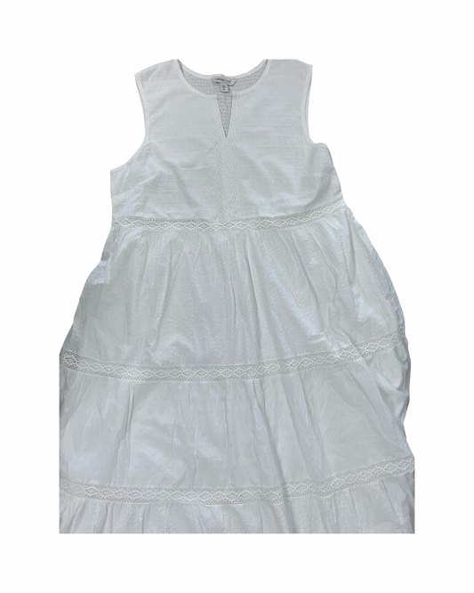 Dress Casual Maxi By Coldwater Creek In White, Size:Xl