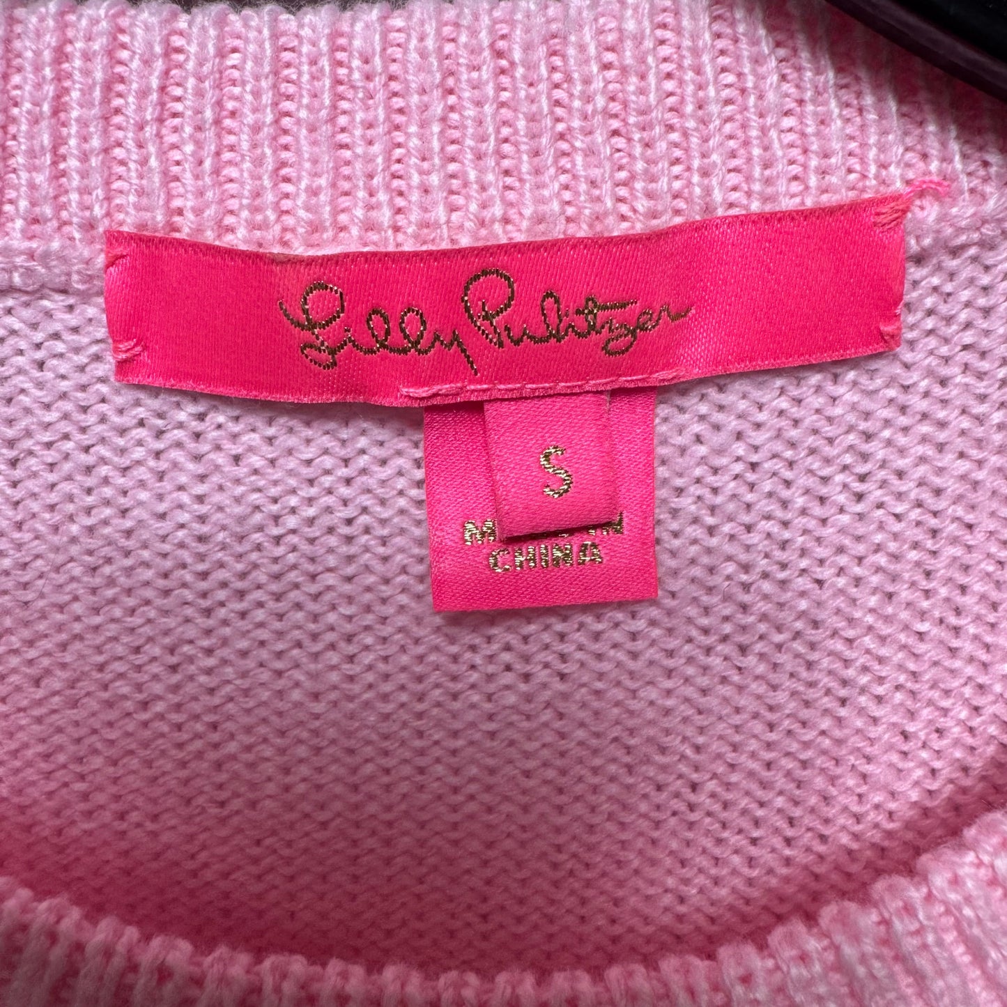 Sweater Designer By Lilly Pulitzer In Pink & Floral, Size: S