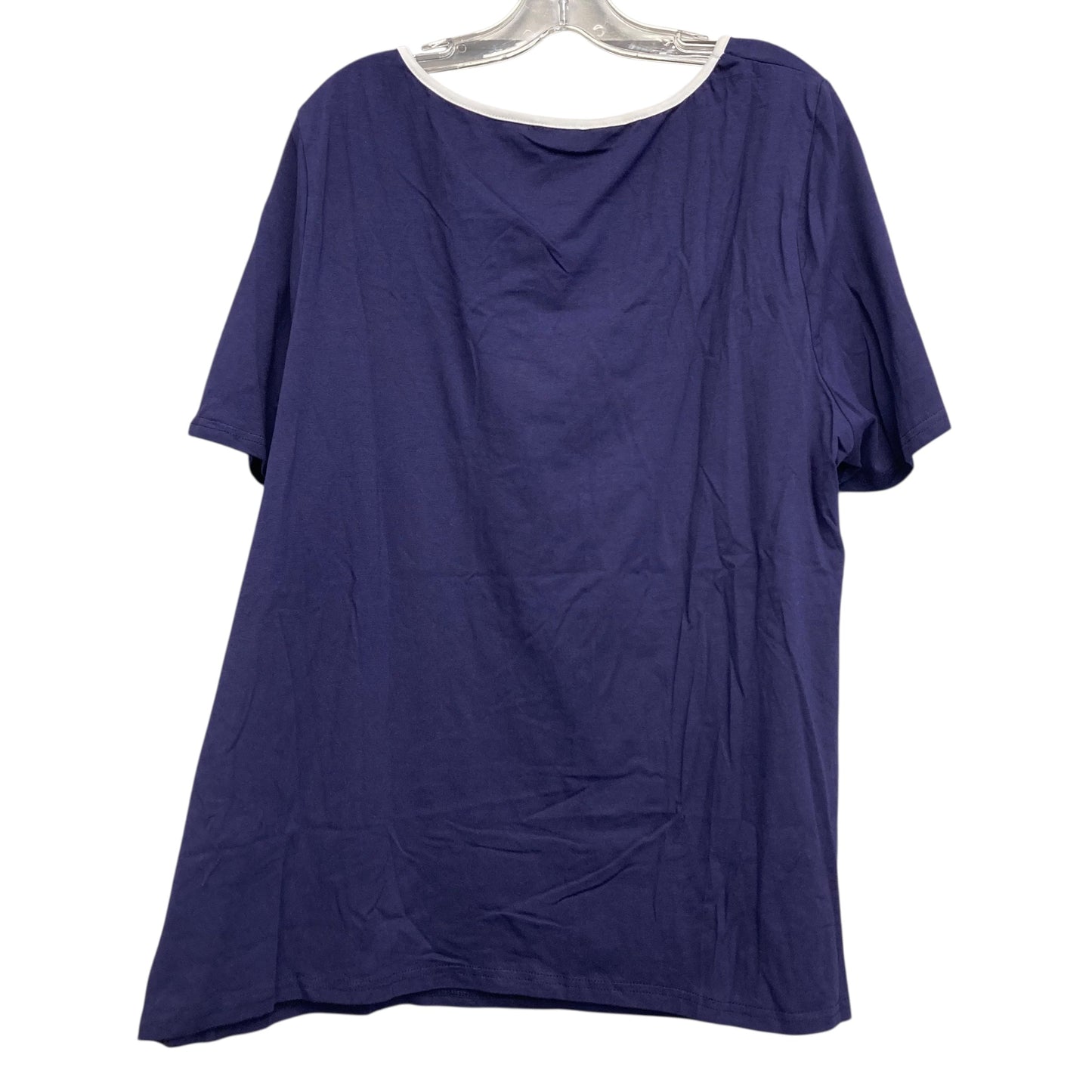 Top Ss By Bloomchic In Navy, Size:3X