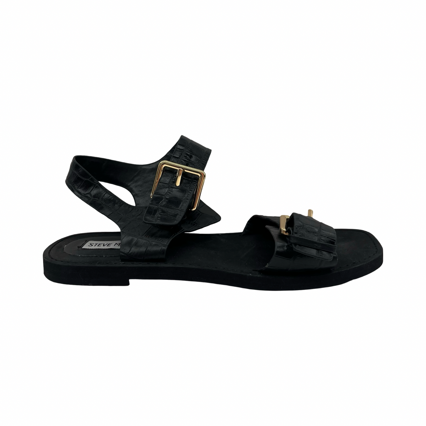 Sandals Flats By Steve Madden In Black, Size:10