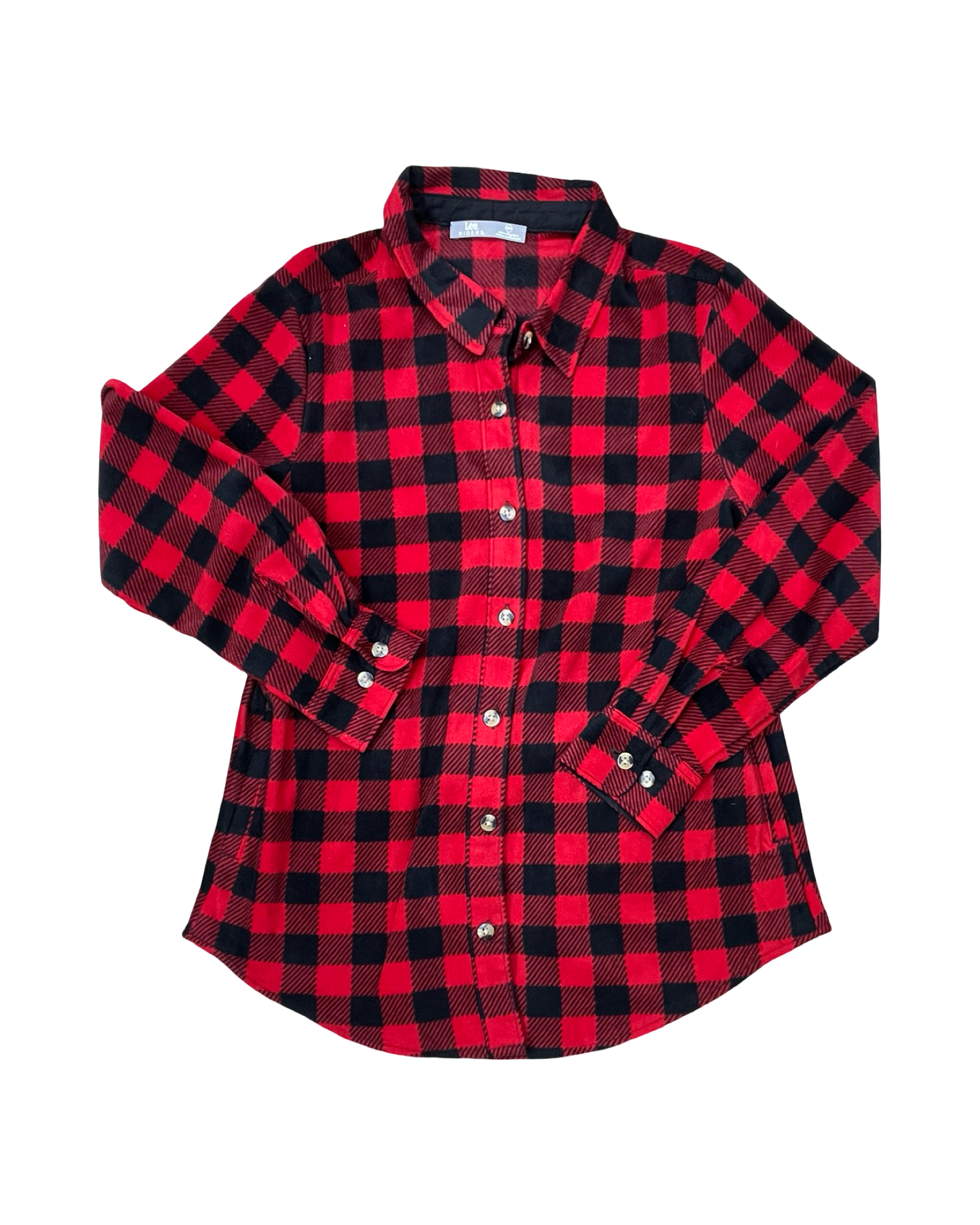 Jacket Shirt By Lee In Black & Red, Size:M