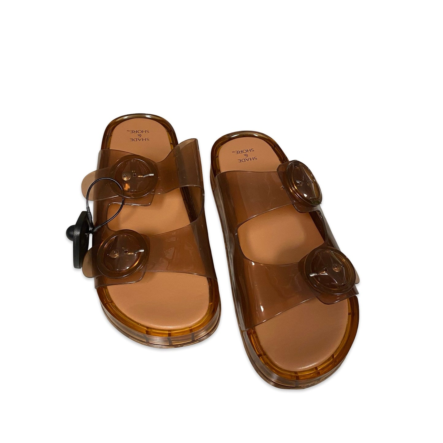 Sandals Flats By Shade & Shore In Brown, Size:10