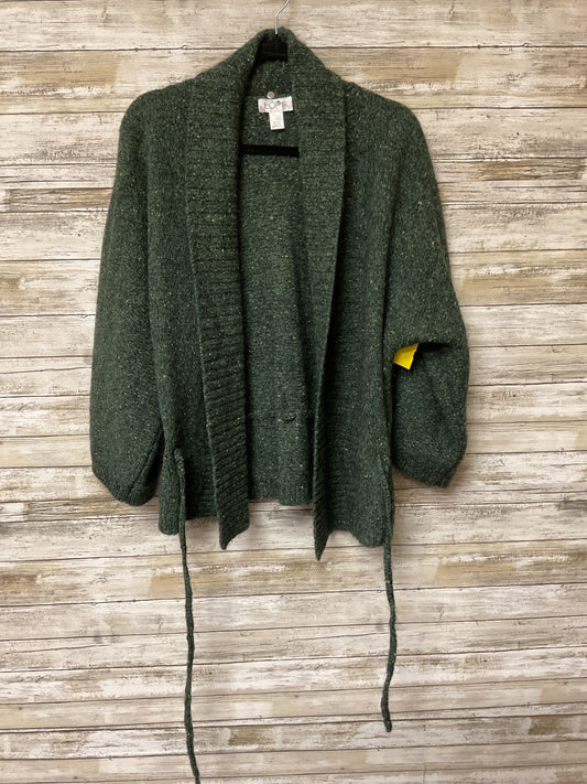 Sweater Cardigan By Loft In Green, Size:L