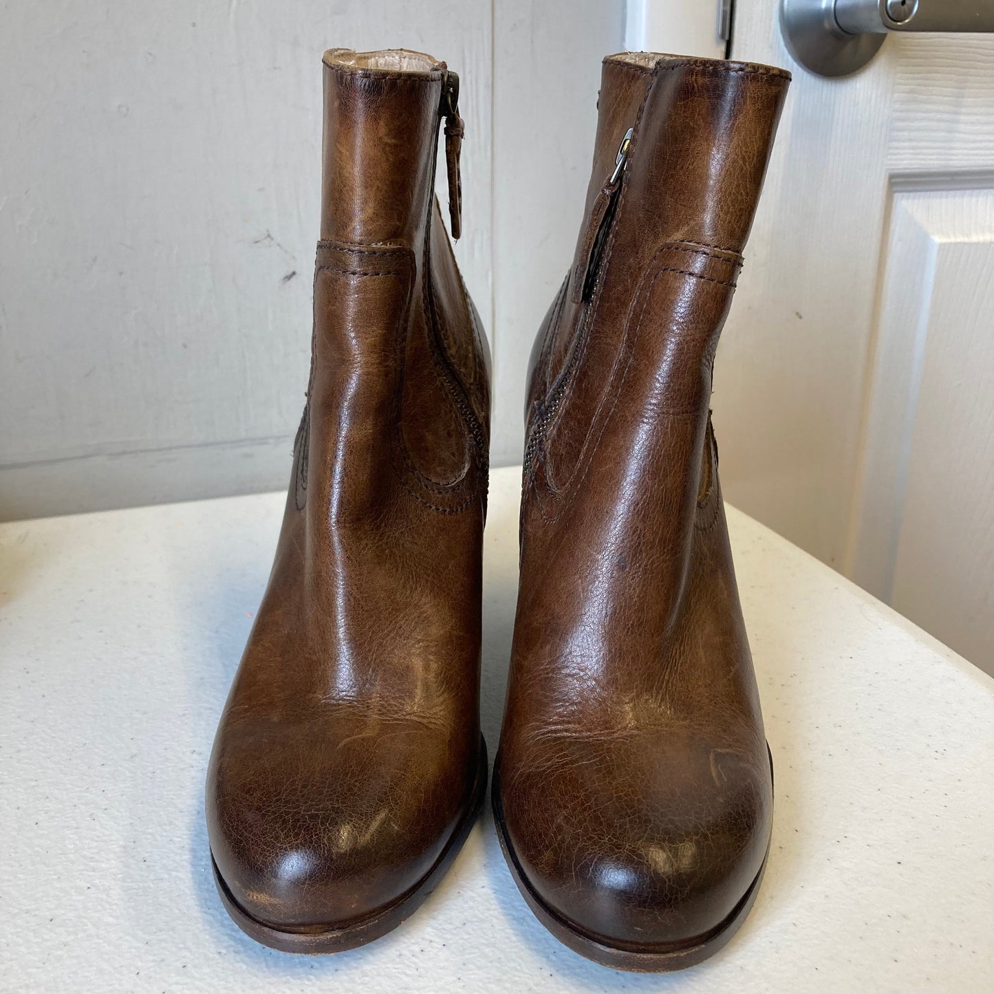 Boots Designer By Frye In Brown, Size:6.5